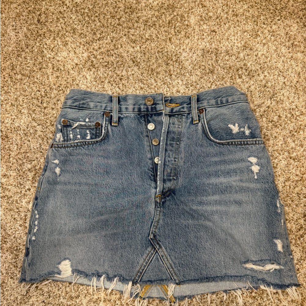 Jean skirt- medium wash